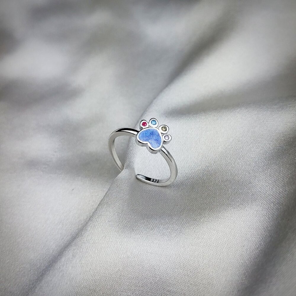 Puppy Paw Rainbow Ring